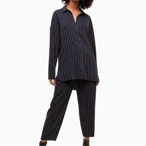 Aritzia Babaton Pinstriped set -Navy